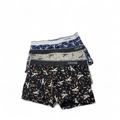 CK ONE Patterned Boxer Briefs -3 Pack 🎨 | Bold Comfort with Modern Flair