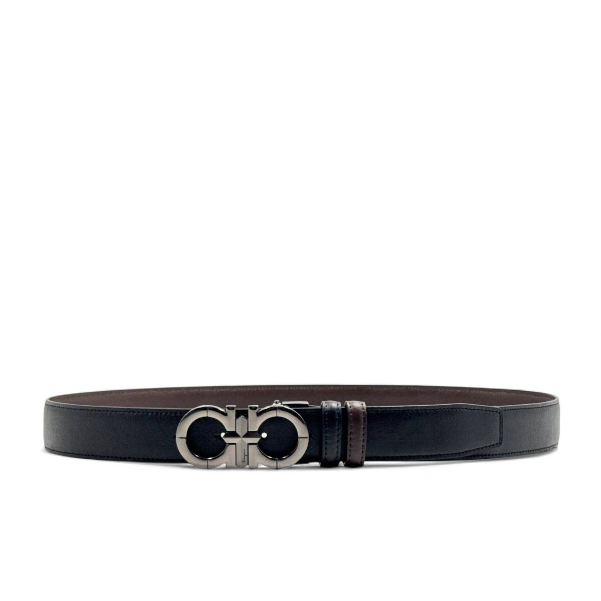 Salvatore Ferragamo Double Gancini Leather Belt –  🤎🖤 | Elegant Reversible Luxury