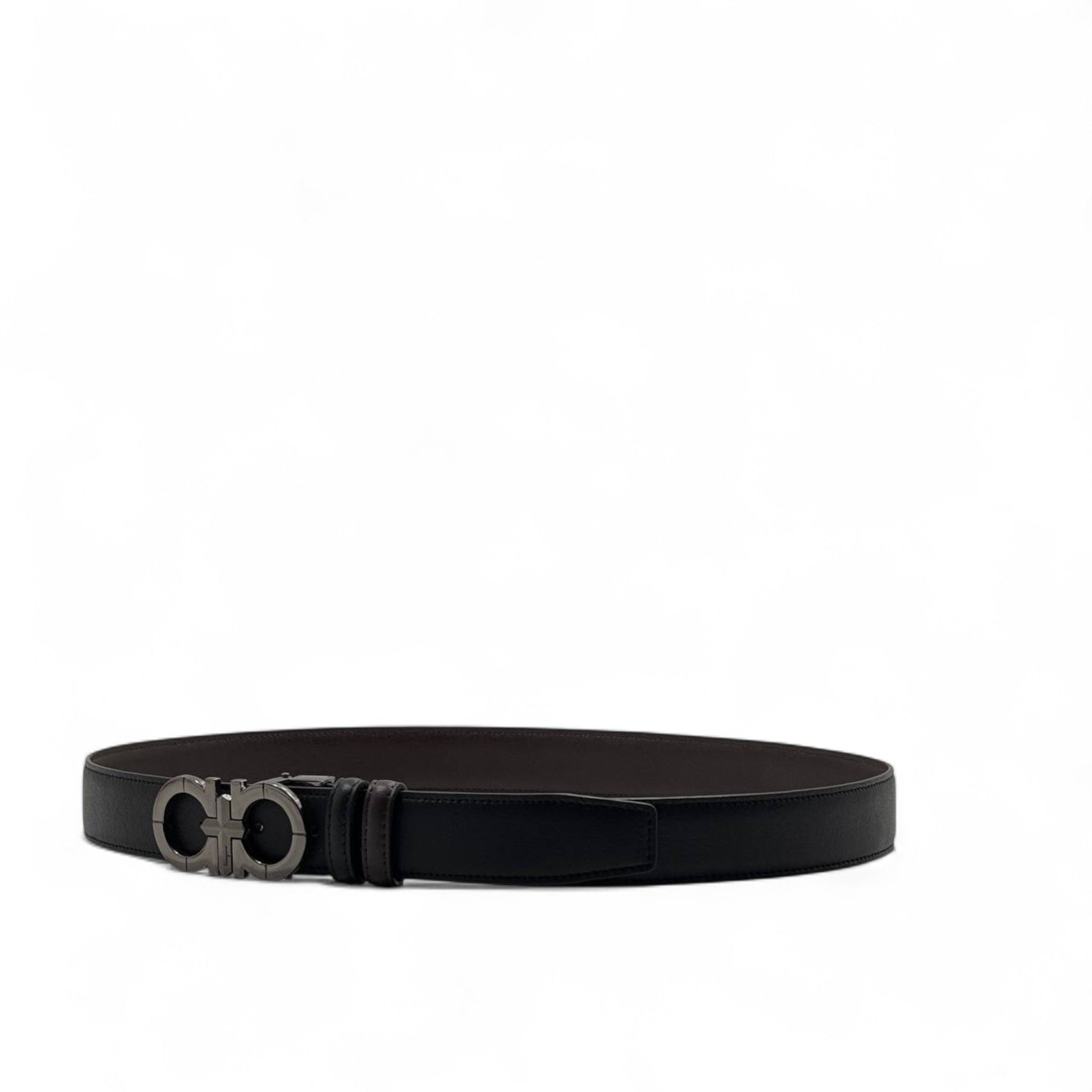 Salvatore Ferragamo Double Gancini Leather Belt –  🤎🖤 | Elegant Reversible Luxury