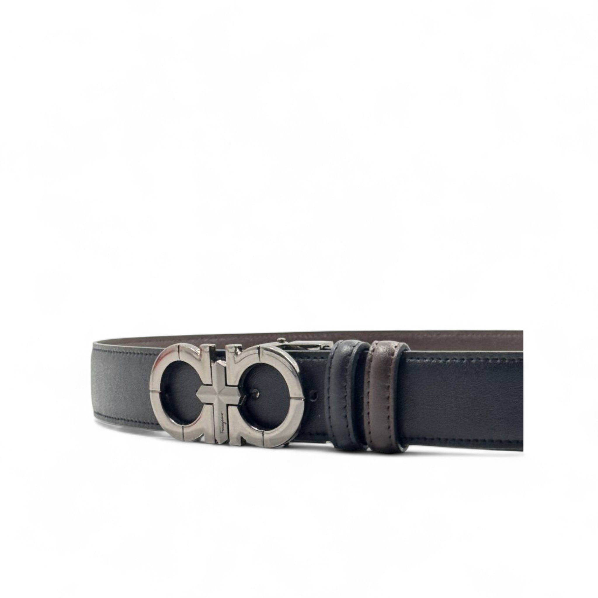 Salvatore Ferragamo Double Gancini Leather Belt –  🤎🖤 | Elegant Reversible Luxury