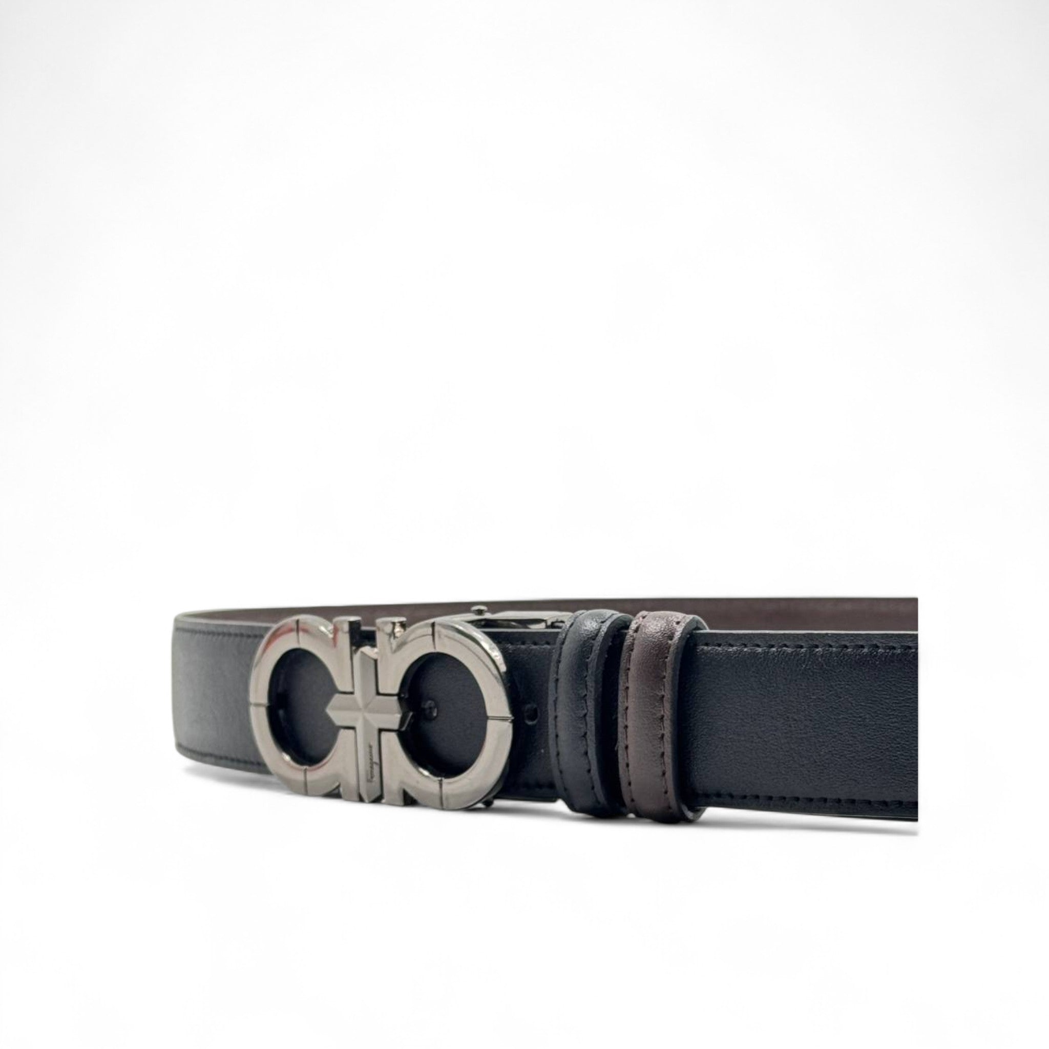 Salvatore Ferragamo Double Gancini Leather Belt –  🤎🖤 | Elegant Reversible Luxury