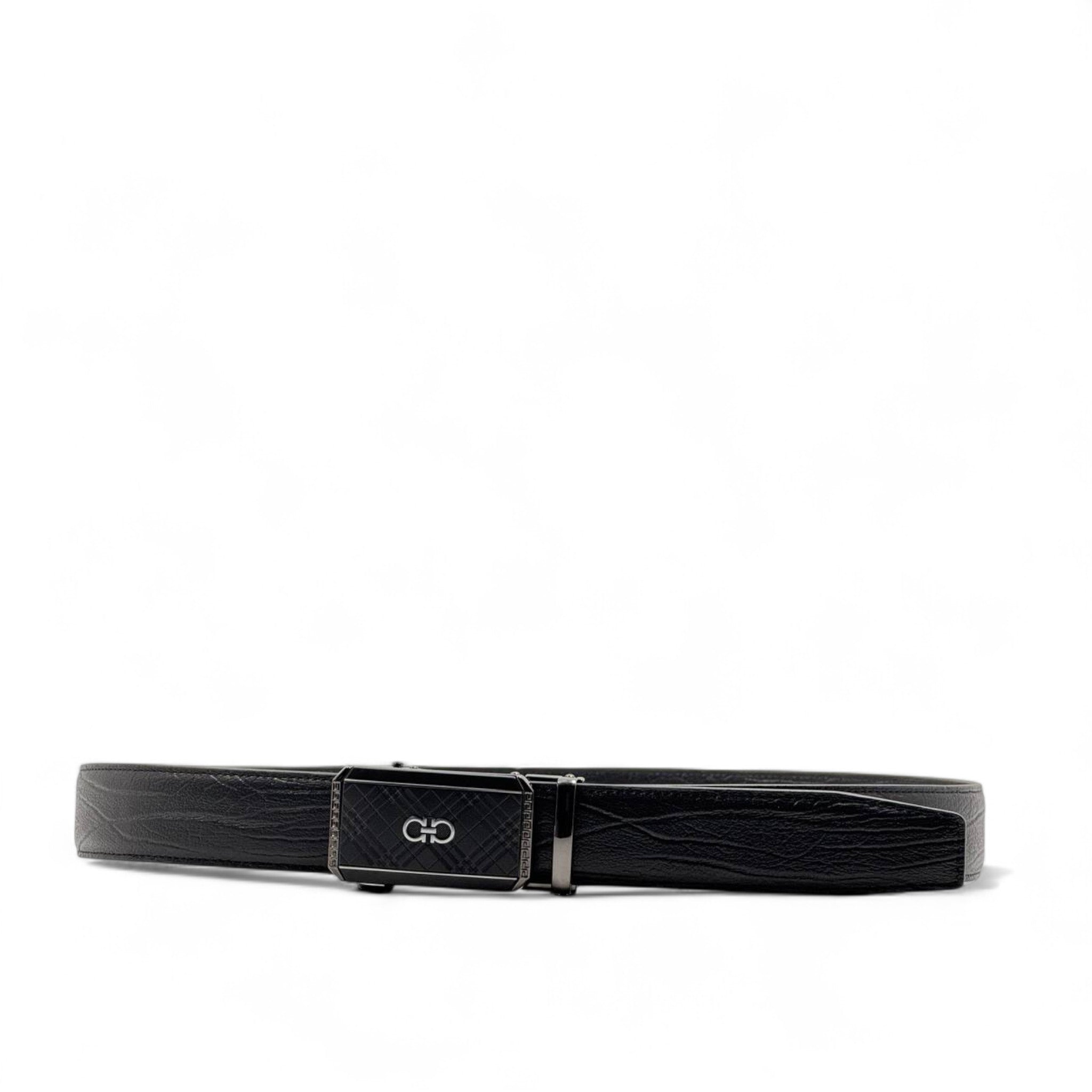 Salvatore Ferragamo Black Leather Belt – Iconic Gancini Buckle | 115CM 🖤✨