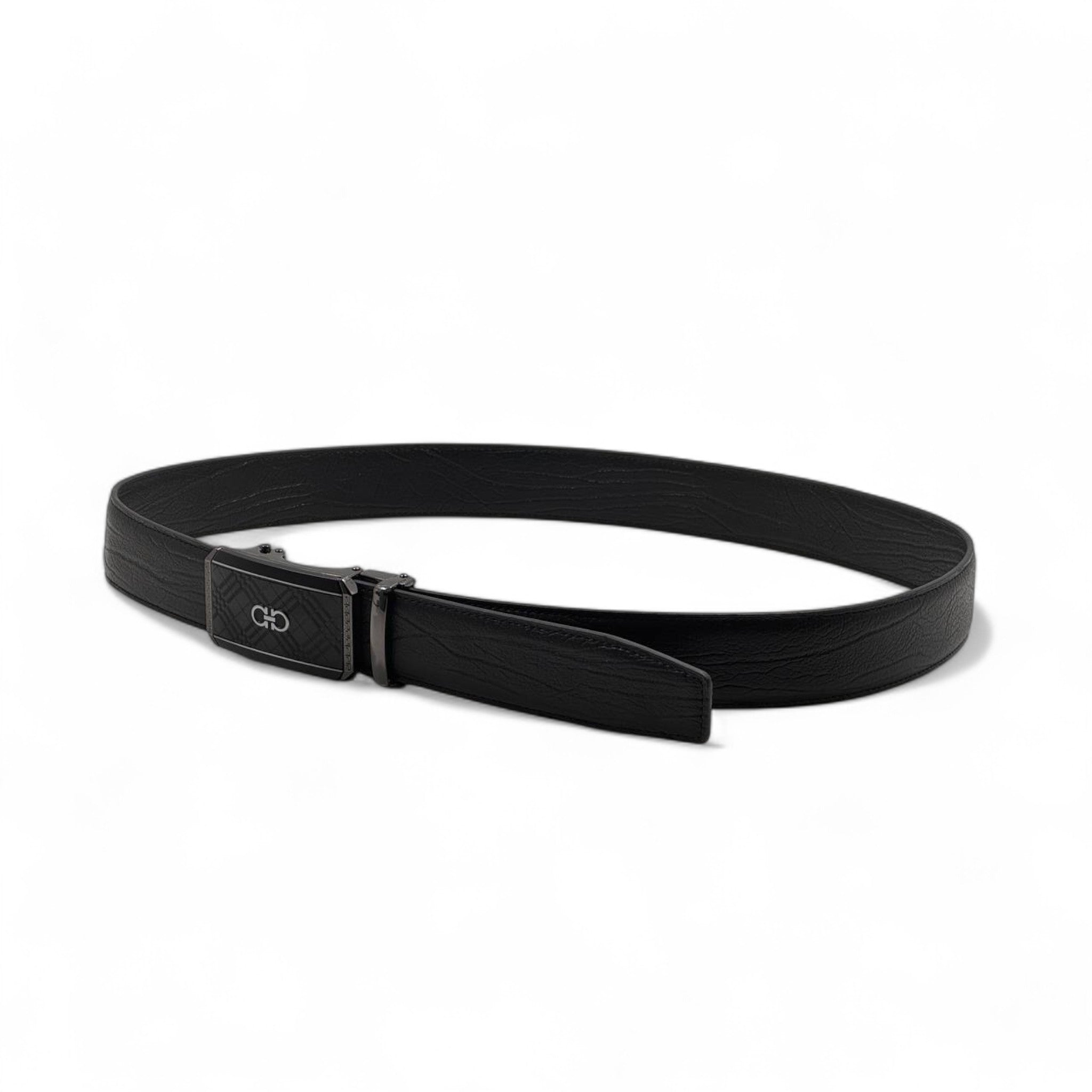 Salvatore Ferragamo Black Leather Belt – Iconic Gancini Buckle | 115CM 🖤✨