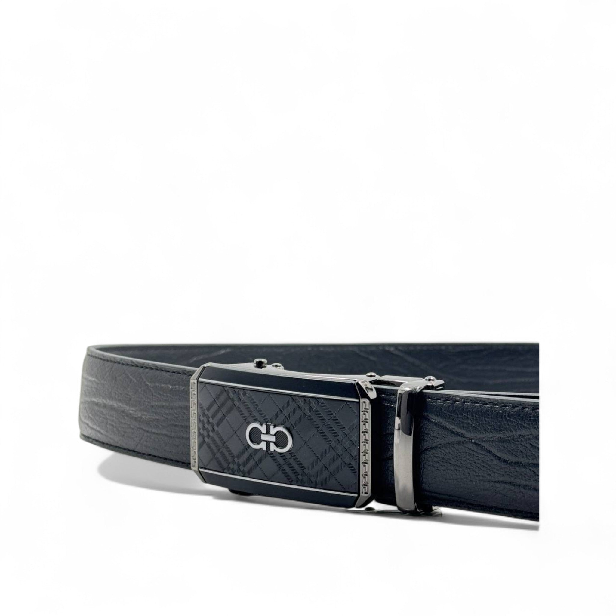 Salvatore Ferragamo Black Leather Belt – Iconic Gancini Buckle | 115CM 🖤✨