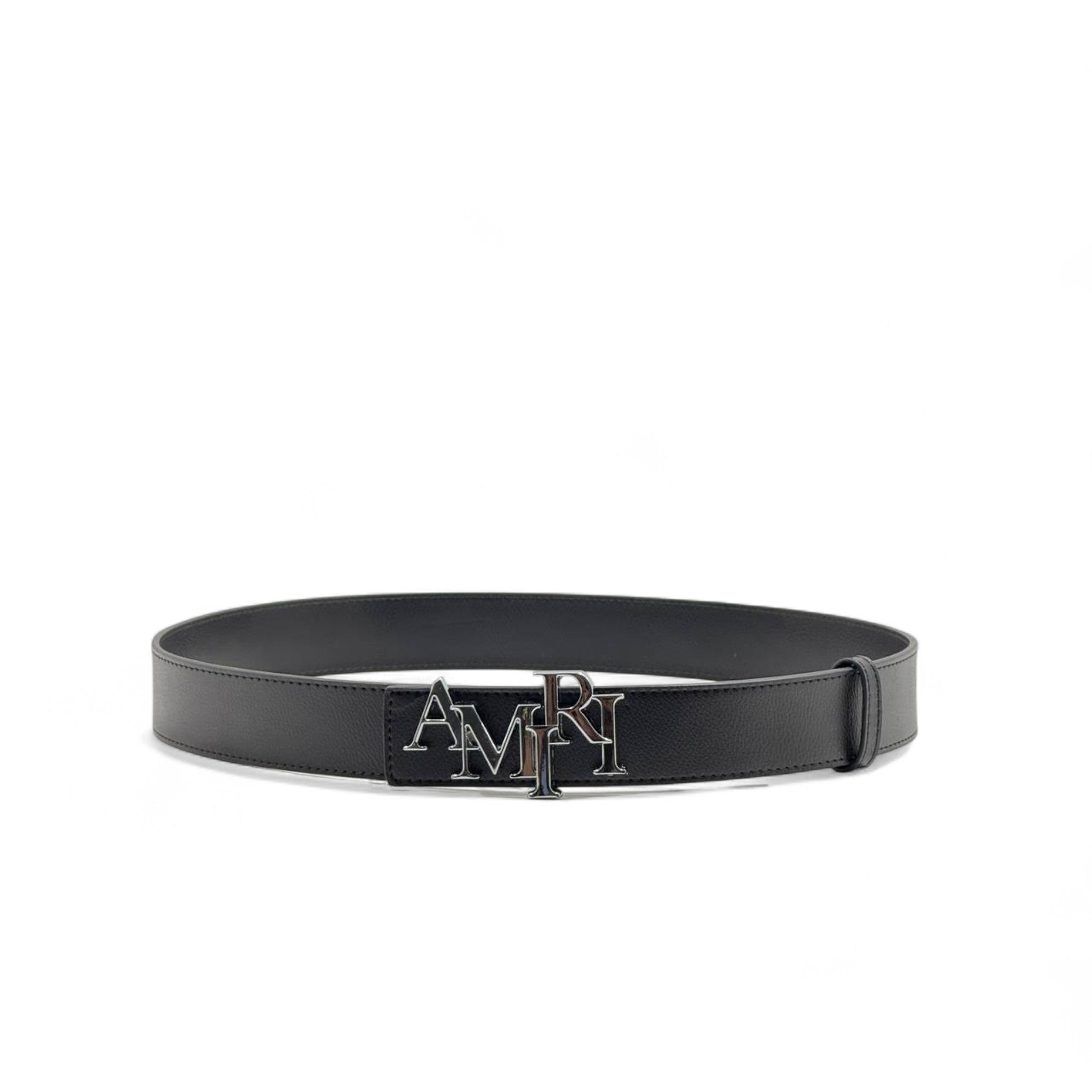 AMIRI Monogram Logo Belt – Black Leather | 115CM ✨ Luxury Streetwear