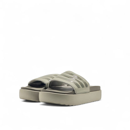 Adidas Platform Slides – Olive Green | Comfort Meets Urban Cool 🫒