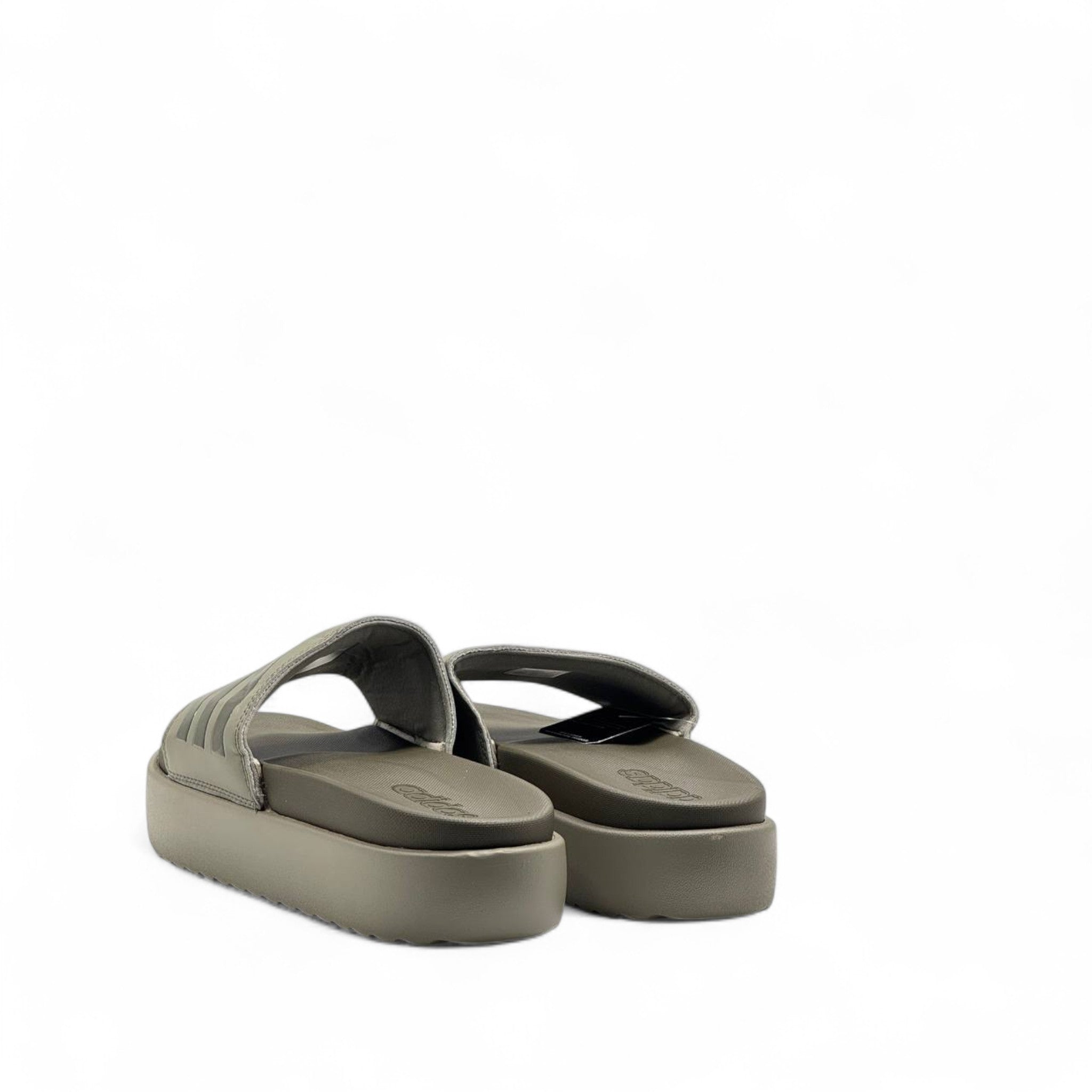 Adidas Platform Slides – Olive Green | Comfort Meets Urban Cool 🫒