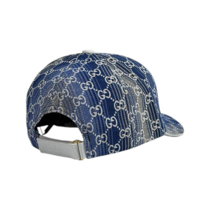 Gucci GG Denim Cap – Blue Monogram Luxury Street Style 🧢💙