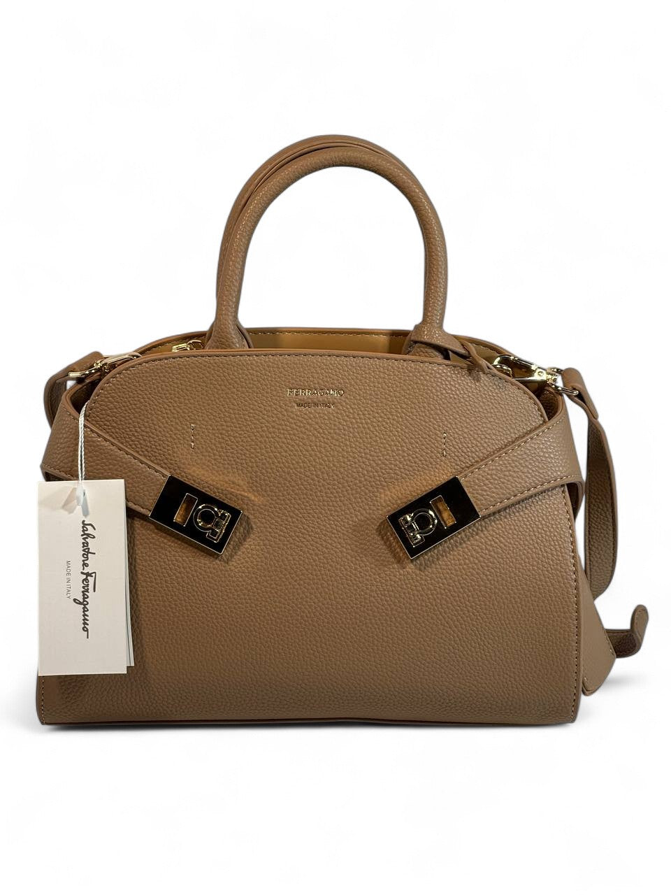 Salvatore Ferragamo MEDIUM Beige Leather Handbag 🤍 | Iconic Italian Elegance & Timeless Luxury