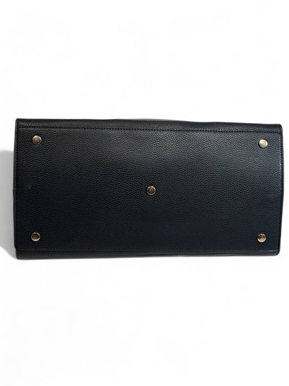 Salvatore Ferragamo Large Black Leather Handbag 🖤 | Iconic Gancini Detail & Timeless Italian Craftsmanship