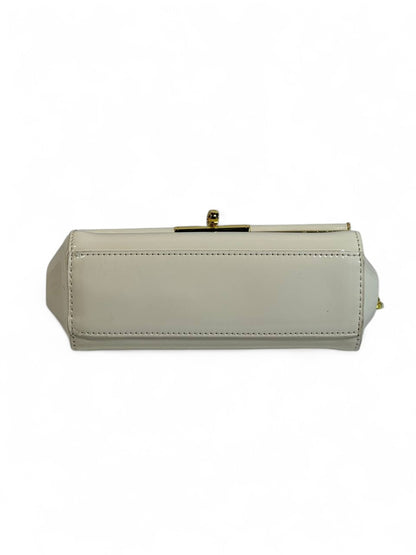 Dolce & Gabbana WHITE  Patent Leather Chain Bag 🤍 | Italian Glamour with Golden Elegance