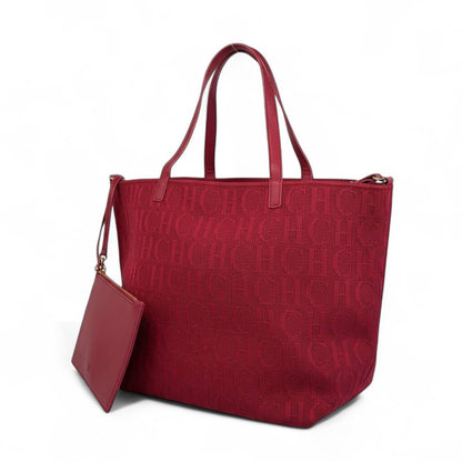 Carolina Herrera Hot Pink Signature Tote Bag with Detachable Pouch 💖 | Bold, Chic & Timeless