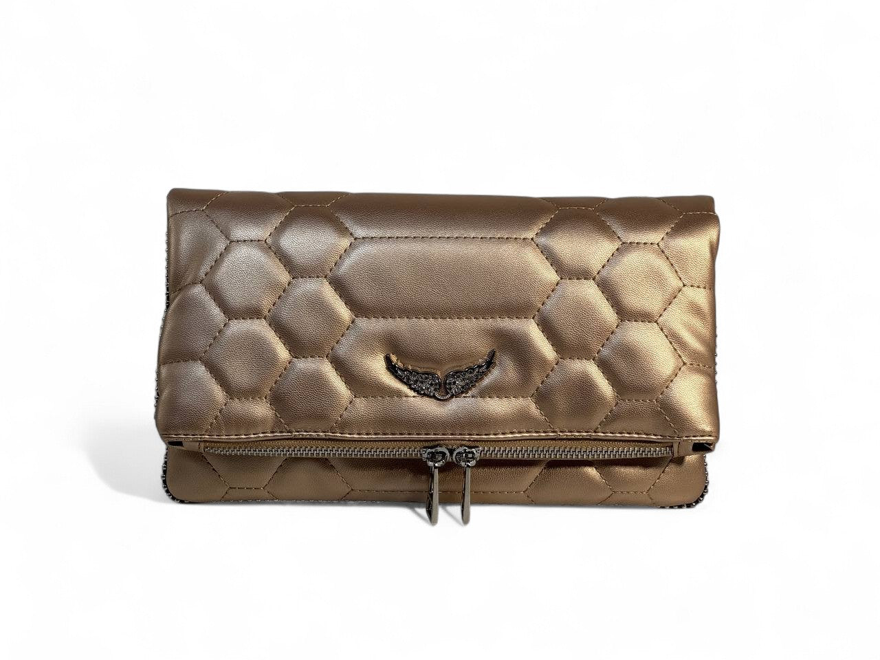 ✨ ZADIG & VOLTAIRE Gold Quilted Wing Bag ✨