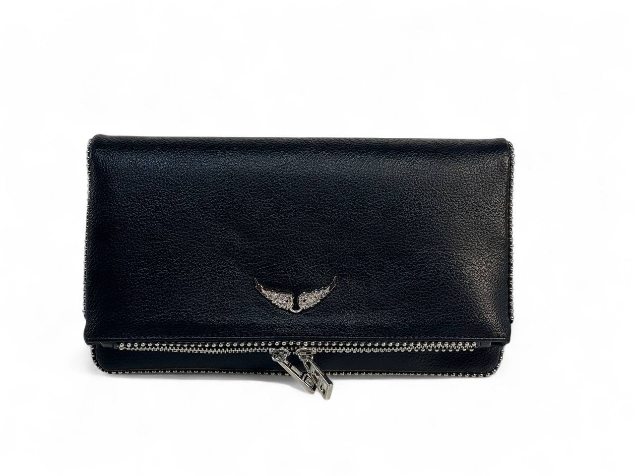 🖤 ZADIG & VOLTAIRE Rock Crystal Black Leather Bag 🖤