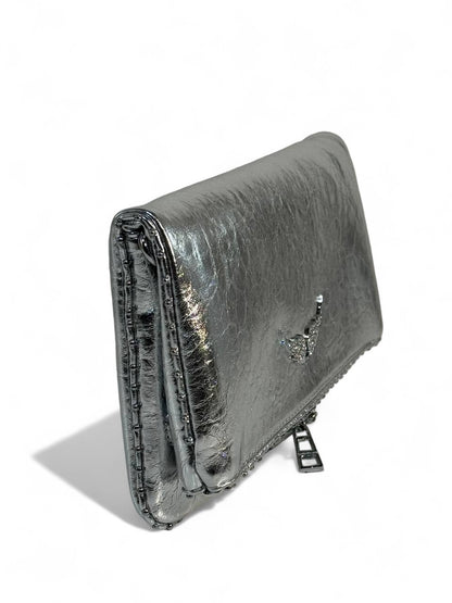 ⚫ ZADIG & VOLTAIRE Metallic Silver Rock Bag ⚫
