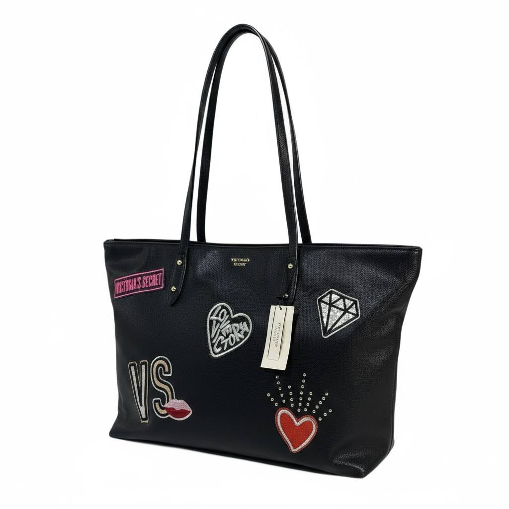 🖤 Victoria’s Secret “Love Wins” Patch Tote Bag 🖤