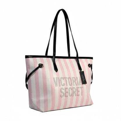 💗 Victoria’s Secret Classic Pink Stripe Tote 💗