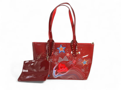 ❤️ Christian Louboutin-Inspired “Starburst” Patent Tote — Red Edition ❤️