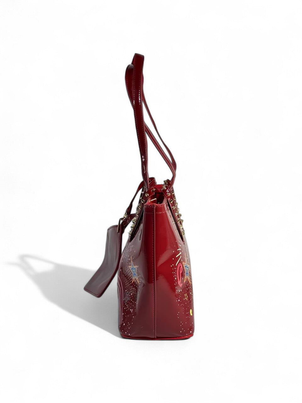 ❤️ Christian Louboutin-Inspired “Starburst” Patent Tote — Red Edition ❤️