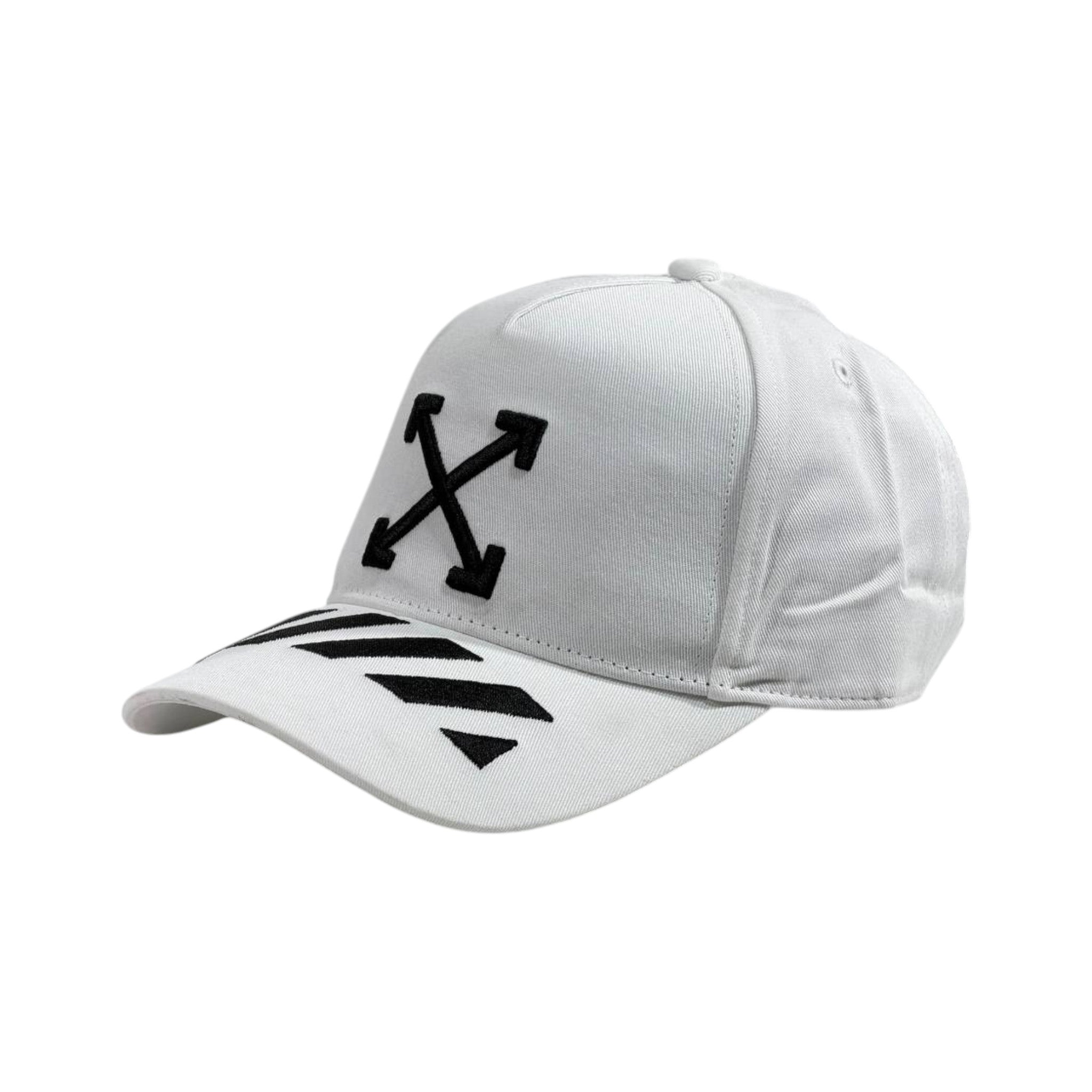 ⚪ Off-White Arrow Logo Cap | White & Black Streetwear Hat 🖤