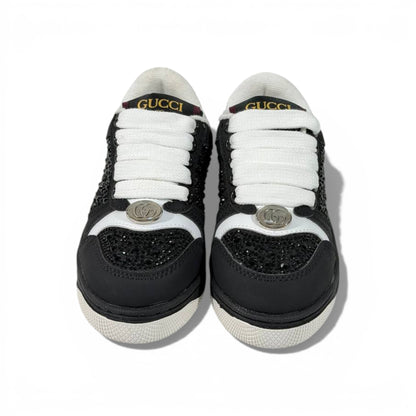 Gucci Kids Black Sneakers – Classic Style with Sparkle Details ✨👟