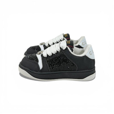 Gucci Kids Black Sneakers – Classic Style with Sparkle Details ✨👟