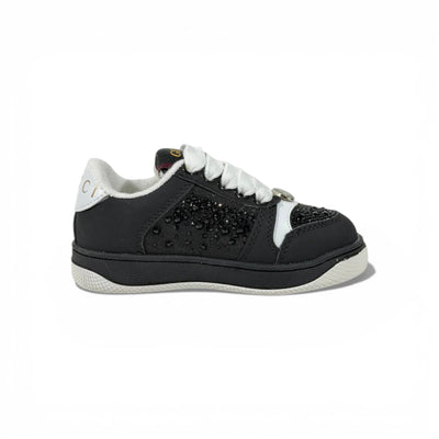 Gucci Kids Black Sneakers – Classic Style with Sparkle Details ✨👟