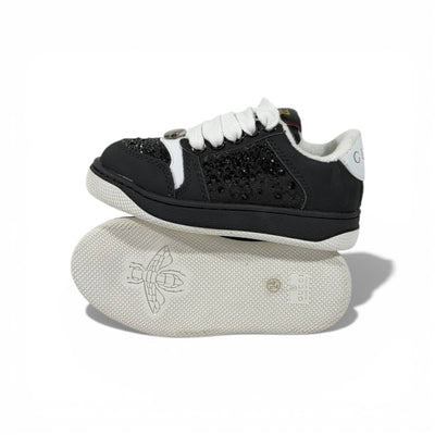 Gucci Kids Black Sneakers – Classic Style with Sparkle Details ✨👟