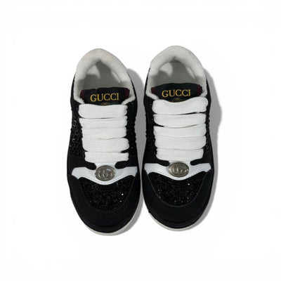 Gucci Kids Black Sneakers – Classic Style with Sparkle Details ✨👟