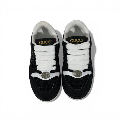 Gucci Kids Black Sneakers – Classic Style with Sparkle Details ✨👟