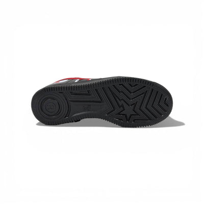 BAPE-Style Black Sneakers with Red Star Graphic – Streetwear Statement Shoes 🔥👟