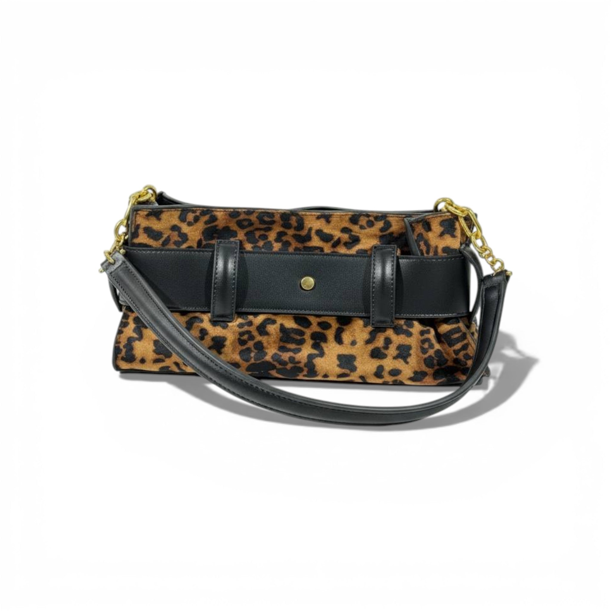 Balmain Leopard Print Belt Buckle Shoulder Bag for Women – Luxury Statement Handbag ✨