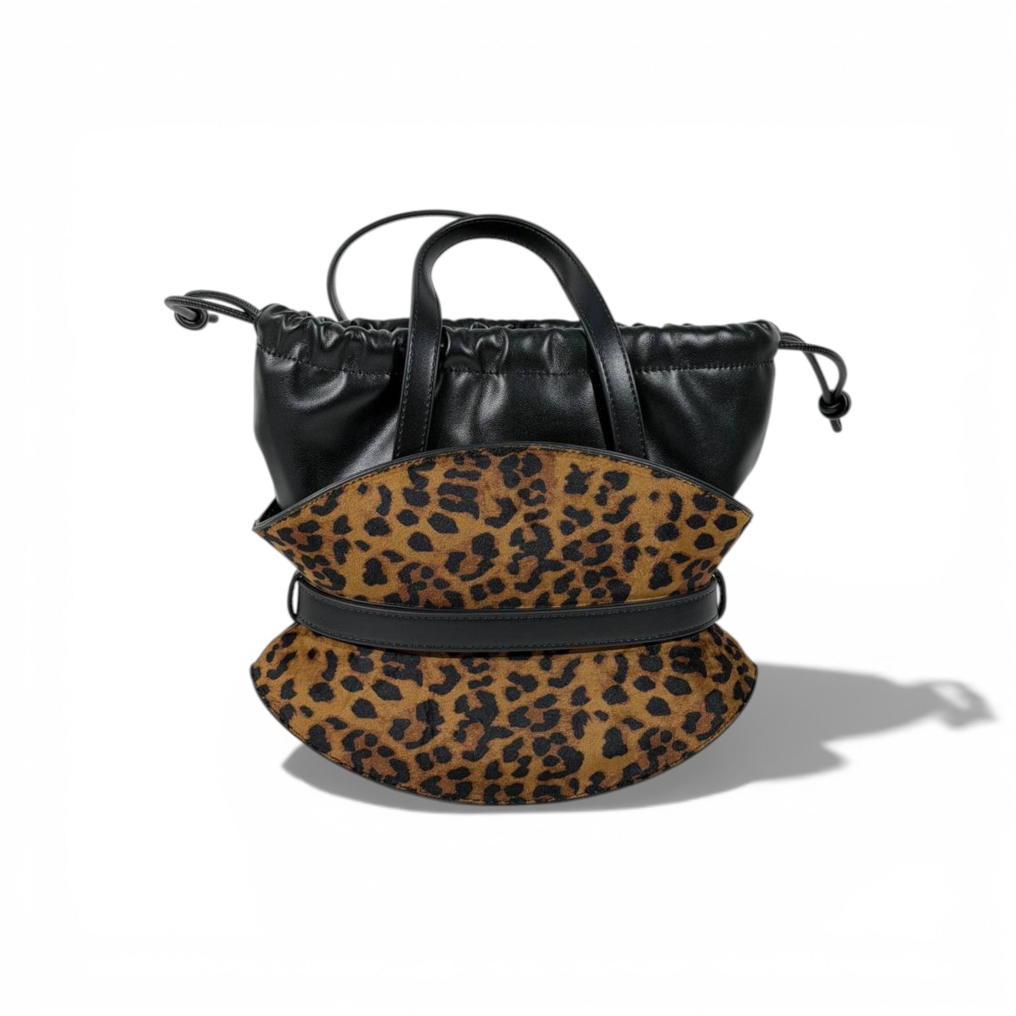 Balmain Leopard Print Drawstring Bucket Bag for Women – Luxury Statement Handbag ✨