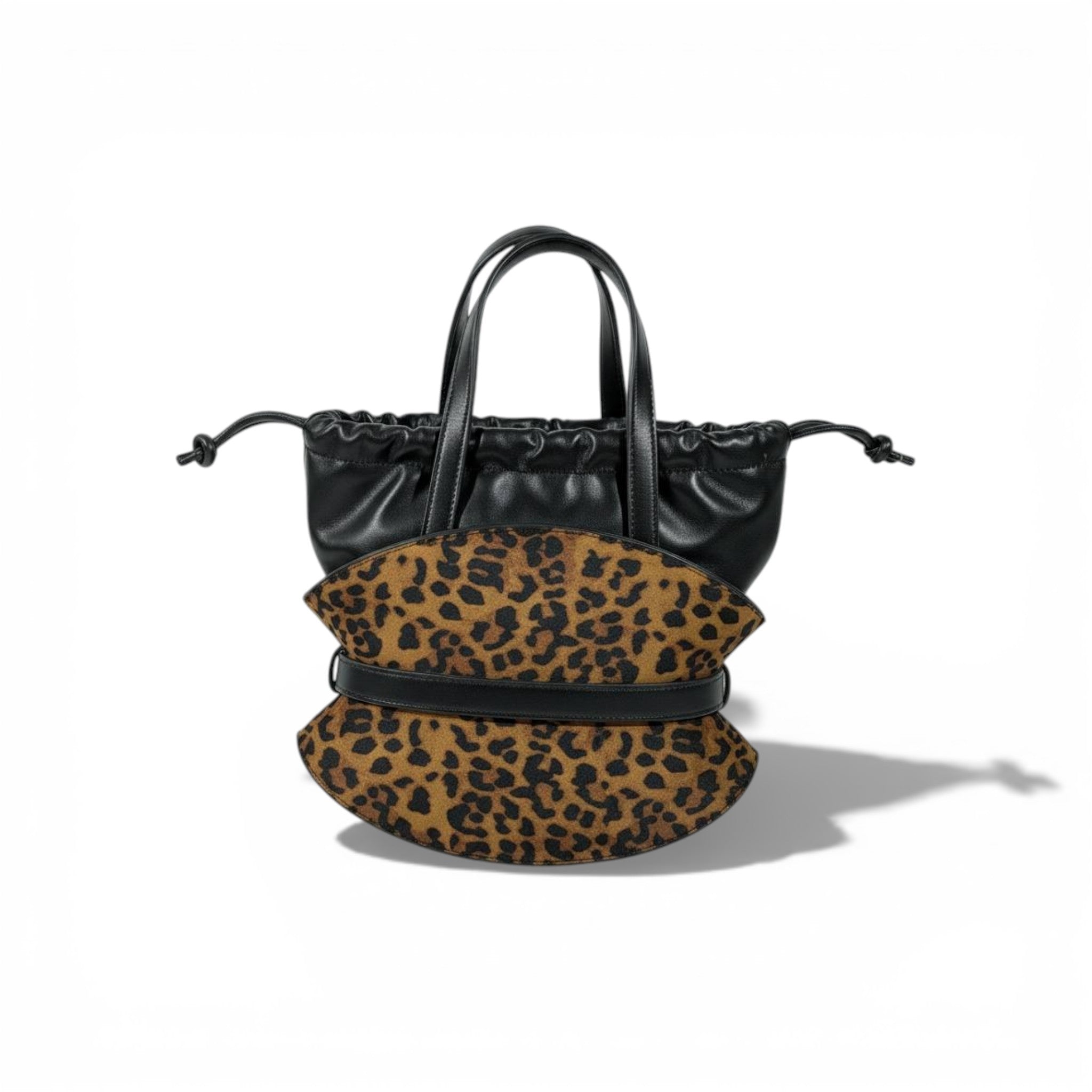 Balmain Leopard Print Drawstring Bucket Bag for Women – Luxury Statement Handbag ✨