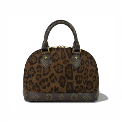 👜 Louis Vuitton Leopard Alma Handbag – Monogram Trim ✨