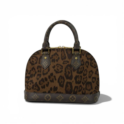 👜 Louis Vuitton Leopard Alma Handbag – Monogram Trim ✨