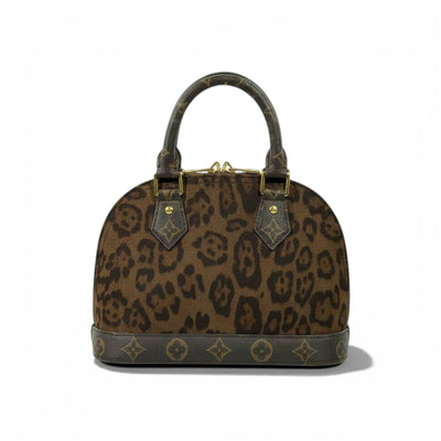 👜 Louis Vuitton Leopard Alma Handbag – Monogram Trim ✨