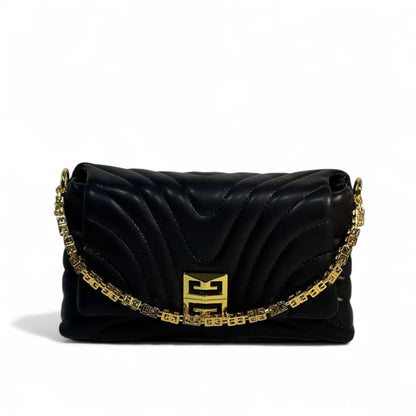 Givenchy Black Quilted Leather Bag ✨ | Iconic Gold Chain Shoulder Bag