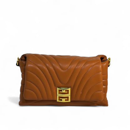 Givenchy Tan Quilted Leather Bag 🧡 | Gold 4G Icon Shoulder Bag