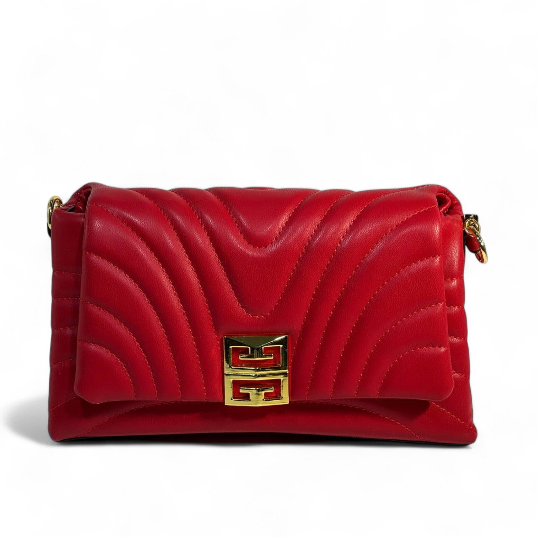 Givenchy Red Quilted Leather Bag ❤️ | Gold 4G Icon Shoulder Bag