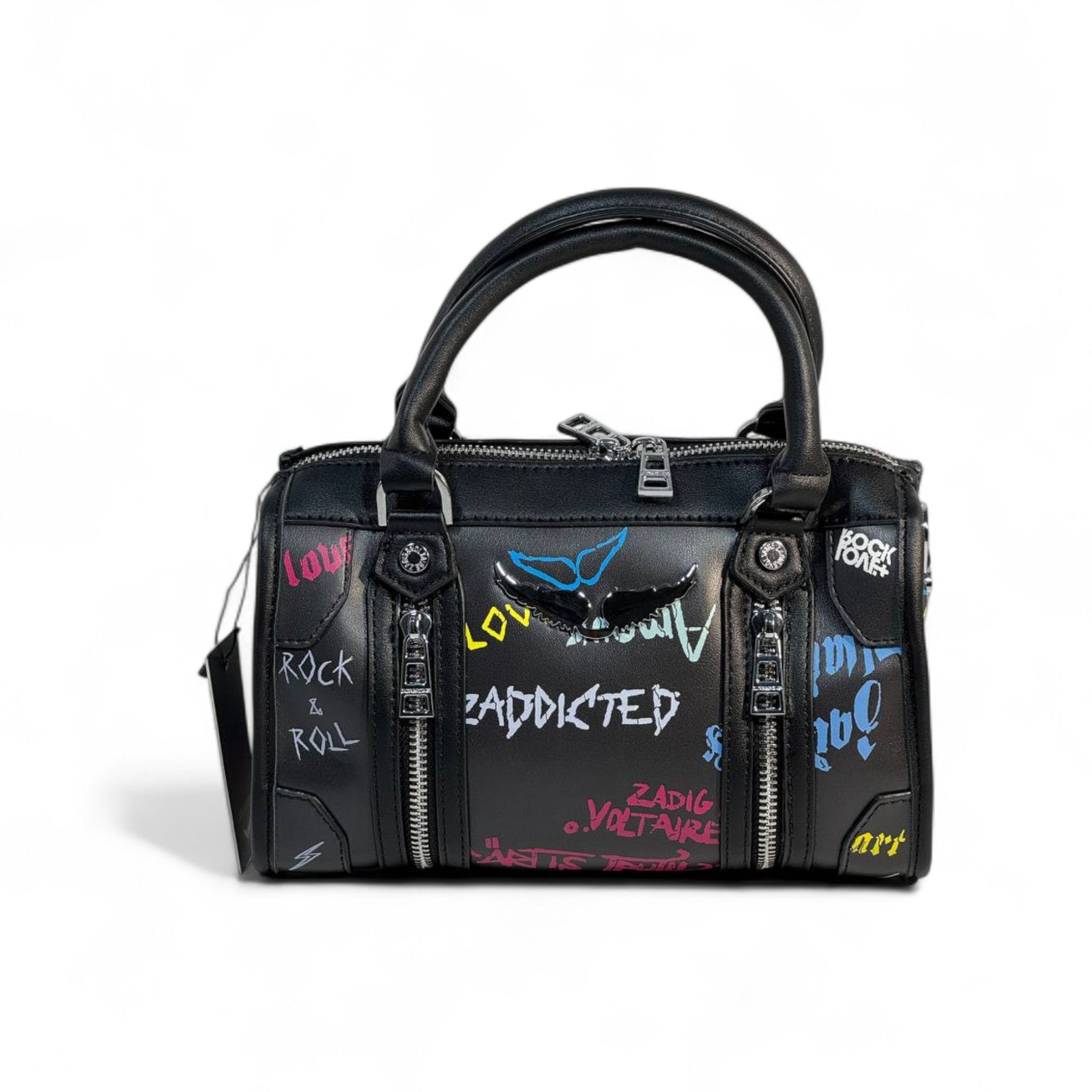 Zadig & Voltaire “Addicted” Graffiti Bag ⚡ | Rock & Roll Leather Handbag