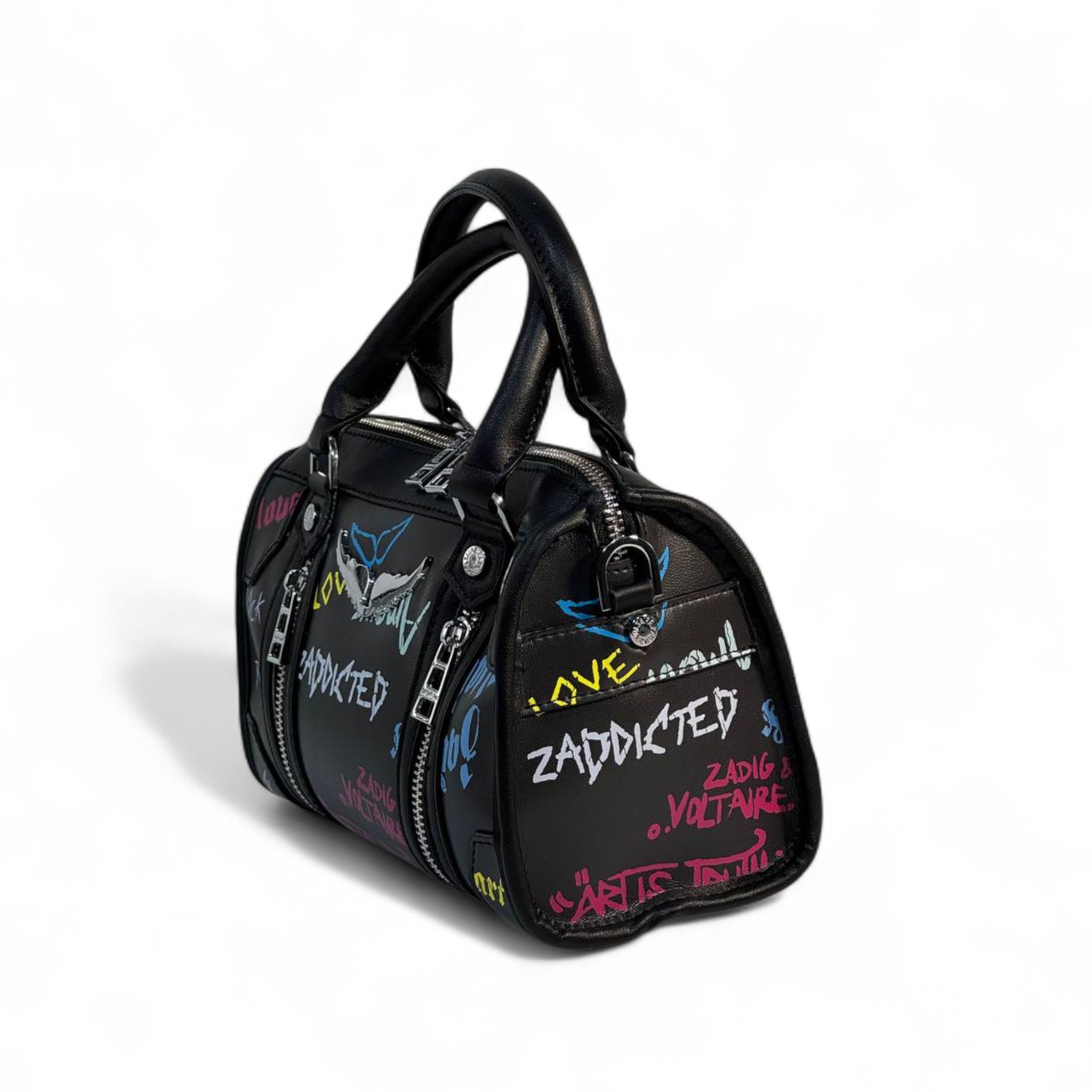 Zadig & Voltaire “Addicted” Graffiti Bag ⚡ | Rock & Roll Leather Handbag