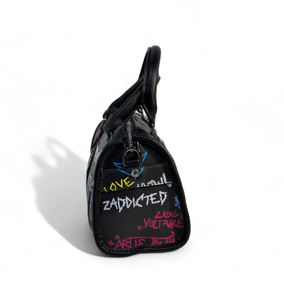 Zadig & Voltaire “Addicted” Graffiti Bag ⚡ | Rock & Roll Leather Handbag