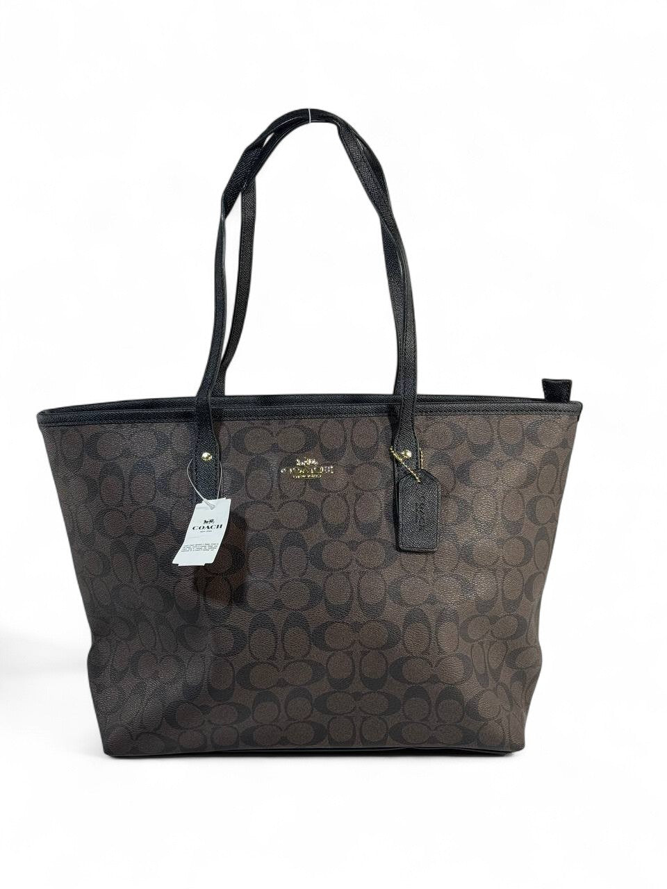 🖤 Coach Signature Canvas Tote — Classic Black Edition 🖤