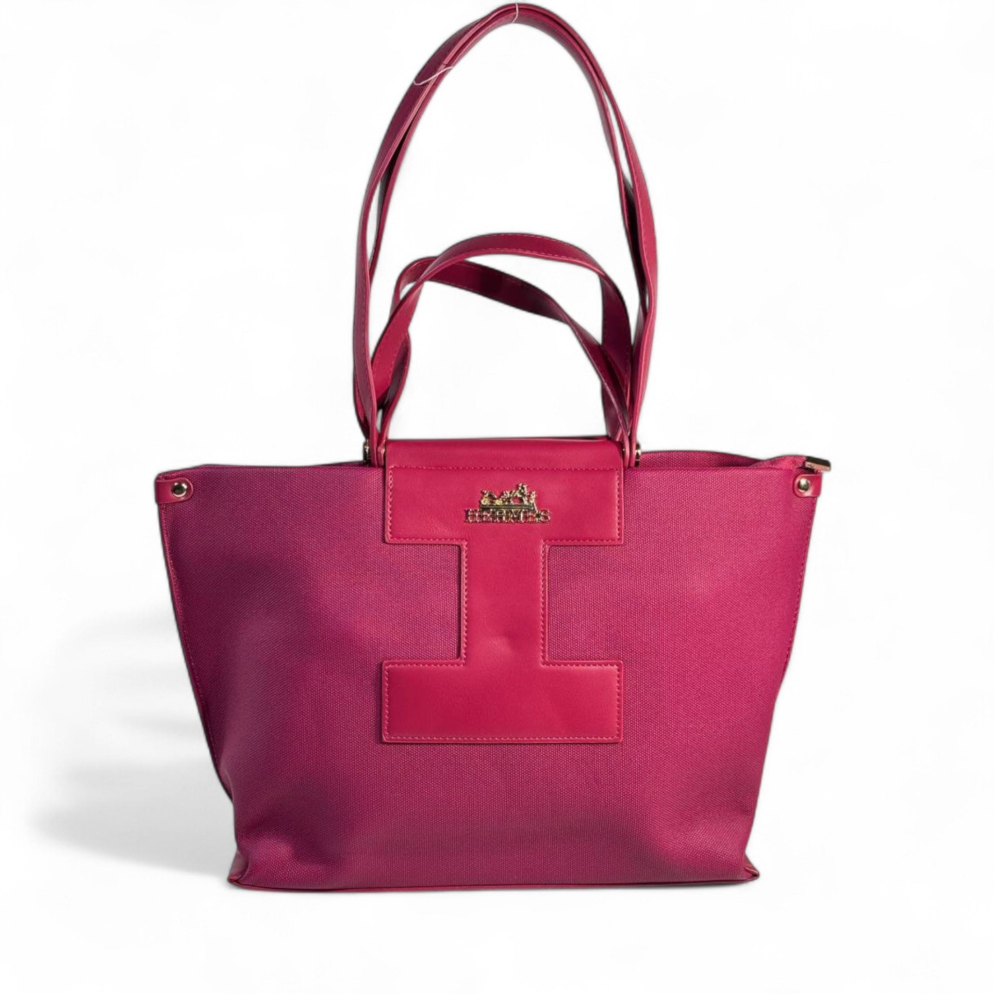 💖 Hermès-Inspired Tote Set — Rose Fuchsia Edition 💖