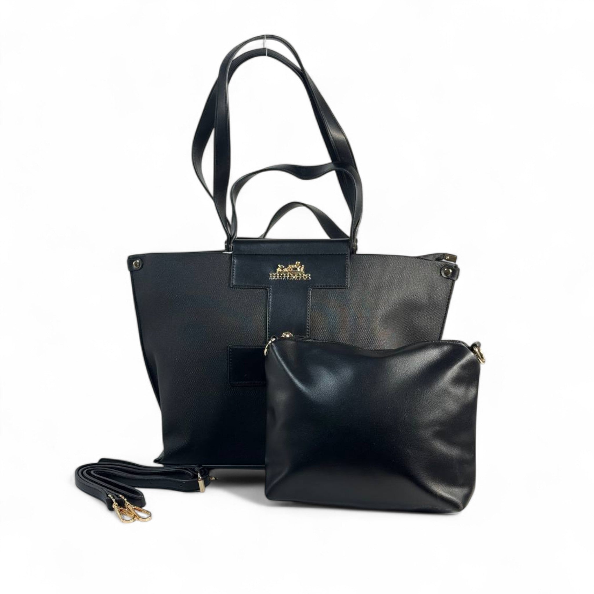 🖤 Hermès-Inspired Tote Set — Noir Elegance Edition 🖤