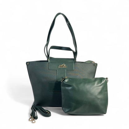 🌿 Hermès-Inspired Tote Set — Emerald Green Edition 🌿