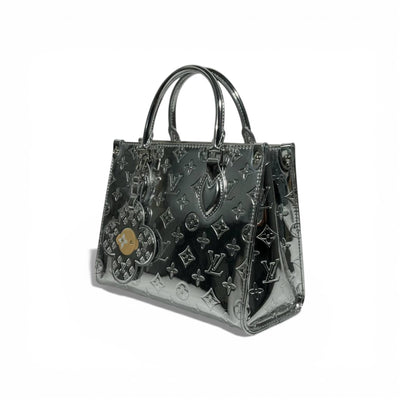 👜 Louis Vuitton Silver Mirror Monogram Tote Bag