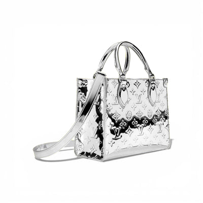 👜 Louis Vuitton Silver Mirror Monogram Tote Bag