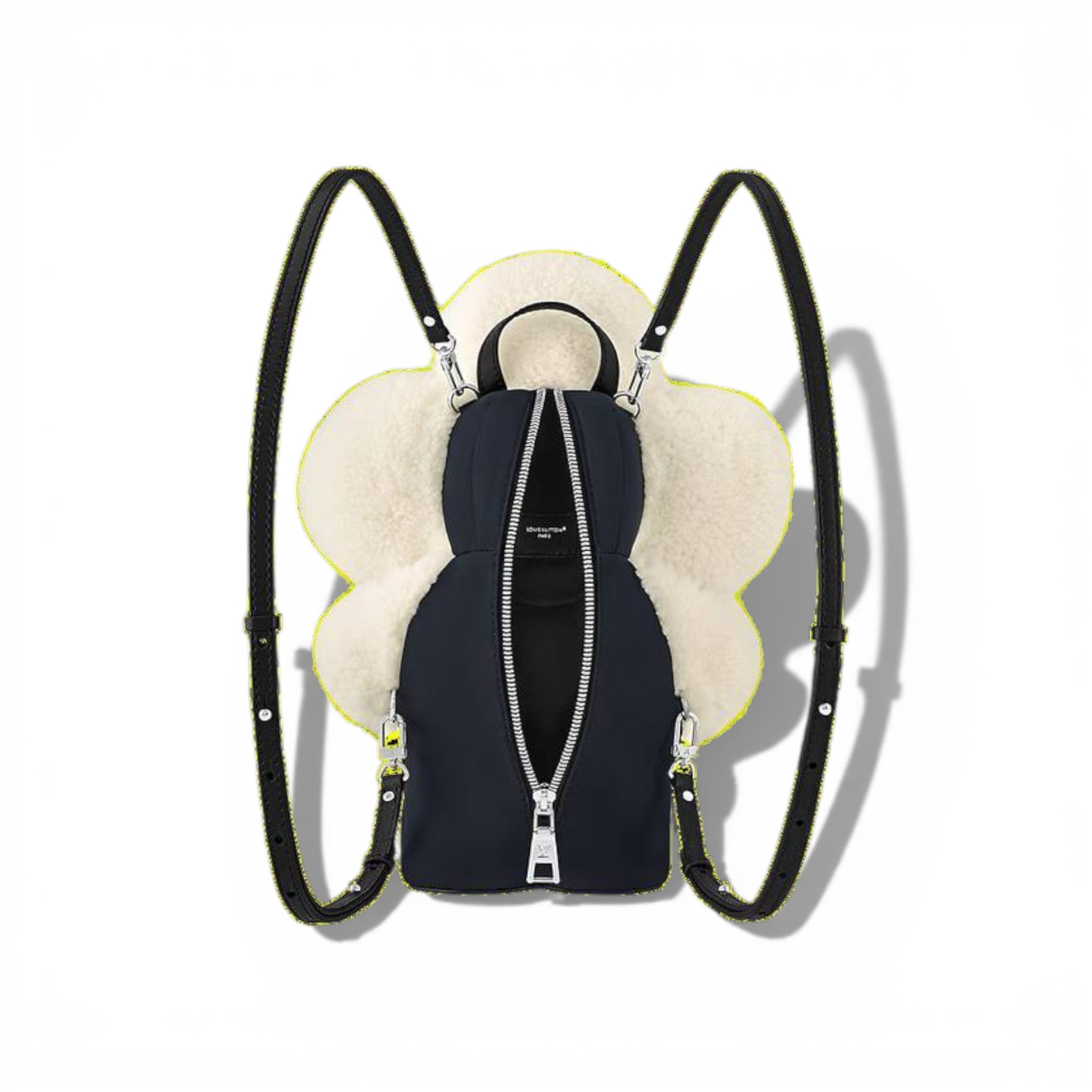 🧸 Louis Vuitton Teddy Doll Backpack – Shearling Flower Edition